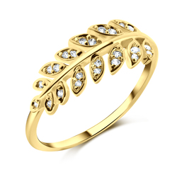 Gold Plated Silver Ring NSR-735-GP